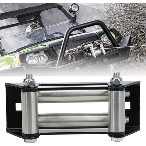 Rouleau de treuil latéral pour véhicule, 152mm/6 pouces, en fer zingué, universel et durable