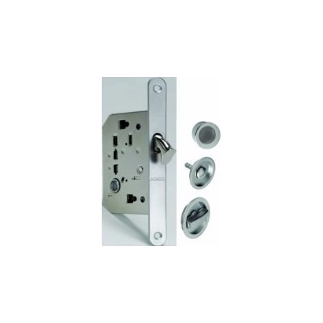 Cerradura Puerta Corredera Niq C/Mule/Boton/Dedal 1095Q Redonda O
