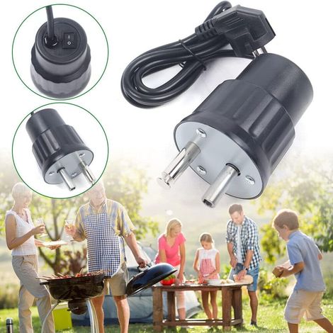 220V Grillmotor,Barbecue Rotator Motor Grill Elektrische Maschine Outdoor BBQ Werkzeug,BBQ Motor Barbecue Grill Motor Zubehör,One-Touch-Schalter (1/5)