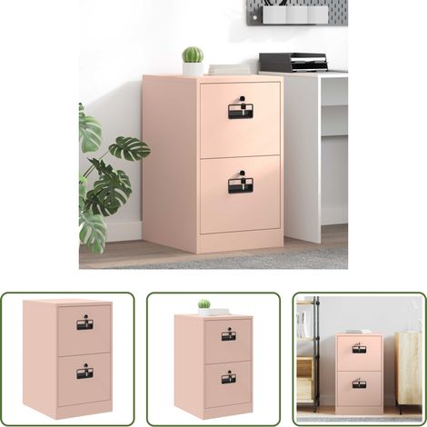 Meuble de rangement - Cabinet de Dossier Rose 44 x 50 x 74,5 cm Acier Laminé à Froid (1/5)
