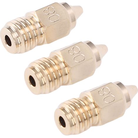 Lot de 3 buses hotend 0.8mm laiton compatibles Creality Ender 5 Max imprimante 3D resistances haute temperature (1/5)