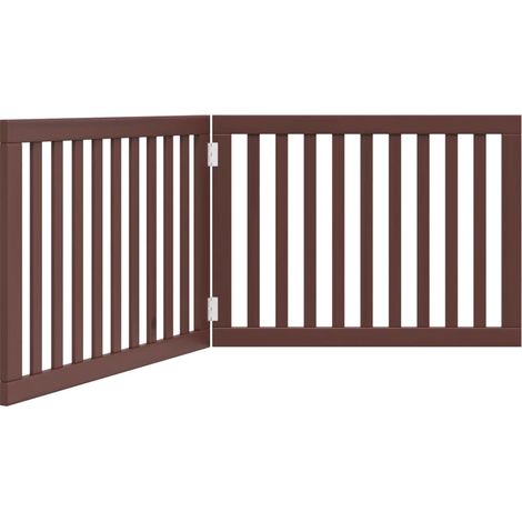 Barrière pour chien pliable 2 panneaux 160 cm bois de peuplier (1/5)