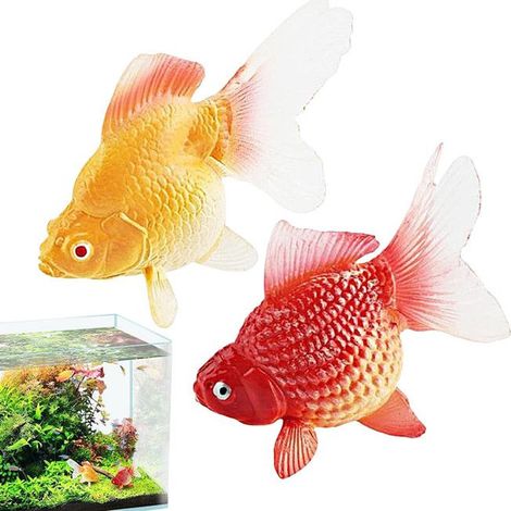 Fish aquarium artificiel 2pcs Orange Faux poissons rouges Poisons flottants d'aquarium en céramique Ornements artificiels daquariium (1/5)