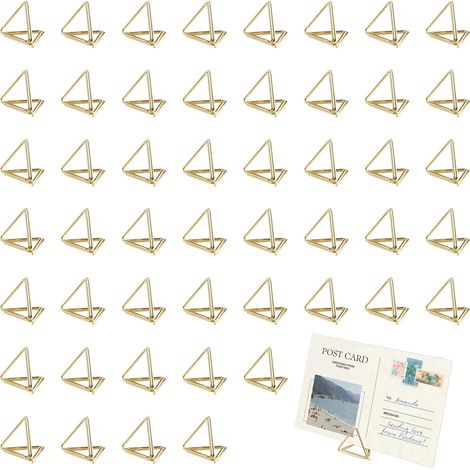 50Pcs Porte Photo Pince Mini Support Carte Triangle Porte Nom Table (1/5)