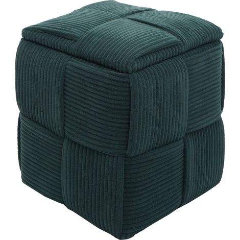 Pouf HWC-Q47, pouf ottomane rembourré, avec couvercle et compartiment de rangement, en Velours (260 (1/5)