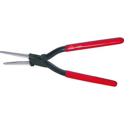 Stubai – Pince ronde à bec long – Acier au carbone C45 – Mâchoires arrondies pour courbes précises – Poignées ergonomiques pour confort