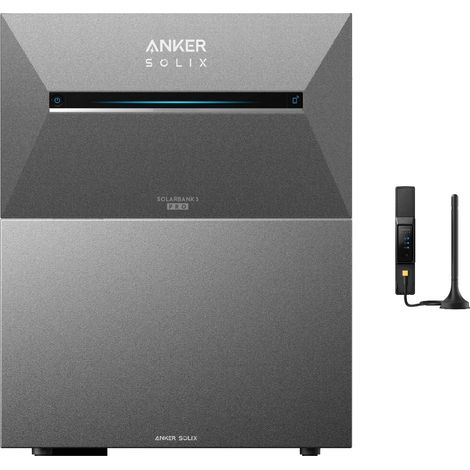 Kit Anker SOLIX Solarbank 3 E2700 Pro con batteria di espansione BP5000