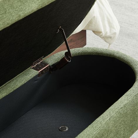 Banc de rangement 110 cm, banquette avec espace de stockage, revêtement en chenille moderne, idéale pour changer de chaussures, parfaite pour chambre, entrée ou salon (1/5)