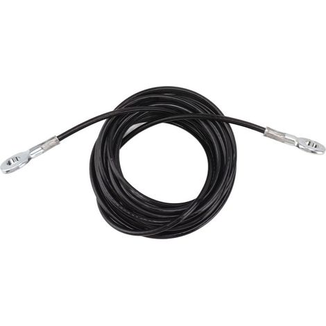 Câble de Poulie Fitness Ajustable en Acier Résistant, Équipement de Musculation à Domicile, Accessoire d'Entraînement 5m/16.4ft Noir (1/5)