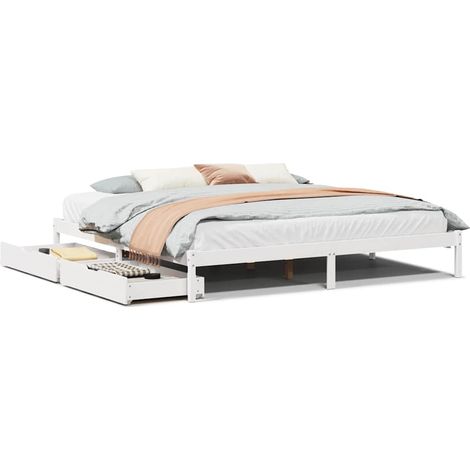 Maison Exclusive - Letto senza Materasso Bianco 180x200 cm Legno Massello di Pino