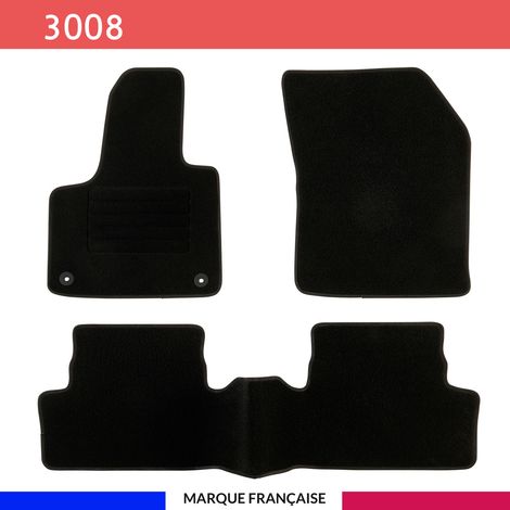 Tapis de voiture - Sur Mesure pour 3008 (2016 - 2020) - 3 pièces - Tapis de sol antidérapant pour automobile (1/4)