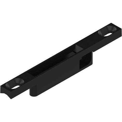 La Croisee Ds – Gâche pour crémone coulissante noire RAL9005 – Fixation par vis ou en façade – Compatible avec profilés en aluminium – Sécurise le mouvement des portes