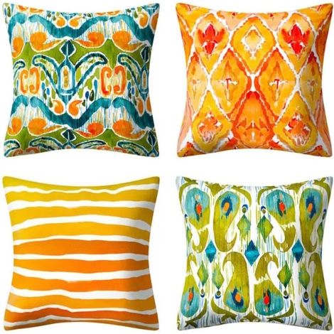 4er-Set Kissenbezüge 45x45cm im Vintage-Ethno-Stil (1/4)