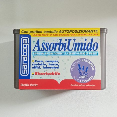 Assorbiumido in vaschetta fragranza lavanda con 1 ricarica da 450gr (1/4)