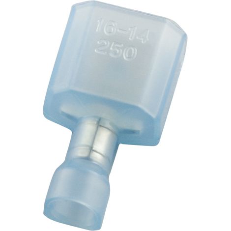 Cosse faston RS PRO, 1.5 2.5 mm², 16 14 AWG, Isolé, Bleu