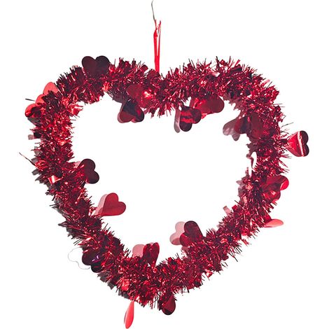 Guirlande En Forme De Cœur - Décoration Porte Fenêtre Mur Intérieur Extérieur - Pour Saint-Valentin Mariage Anniversaire - 32 x 27 cm - 1 Pièce (1/5)