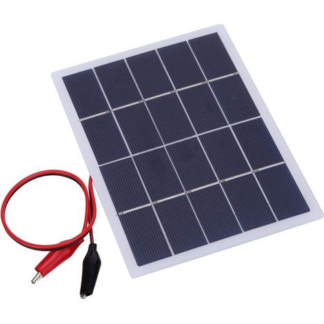 Mini Panneau Solaire 3W 5V, Panneau Solaire Bricolage en Silicium Polycristallin, Chargeur de Batterie de Panneau Solaire Portable, 170x130mm (1/5)
