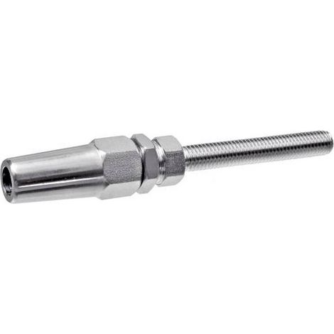 1 Terminaison Filetée Sertissage Manuel Pas à Droite M10 mm - Inox A4 - D-Work