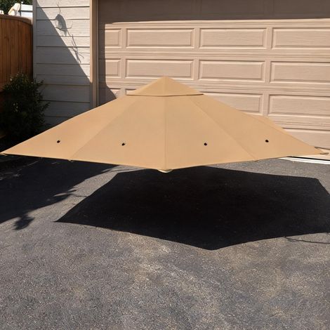 Tonnelle de jardin beige en poliéster (1/5)