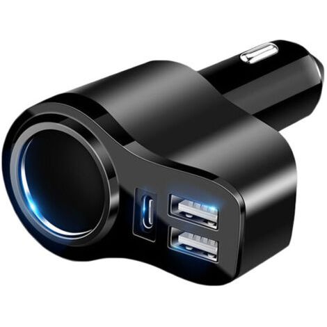 BUNTHAUS 𝟒 𝐞𝐧 𝟏 Chargeur Allume Cigare USB,𝟒𝟖𝐖 PD3.0 USB Allume Cigare Rapide Chargeur Voiture USB C,Adaptateur Prise Allume Cigare USB pour iPhone 15/14/13/12/11,iPad,Samsung Galaxy S23 S22, (1/4)