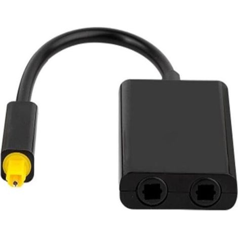 1pc Répartiteur de fibre optique noir, séparateur audio numérique à fibre optique à double port connecte facilement plusieurs composants(Noir) (1/5)