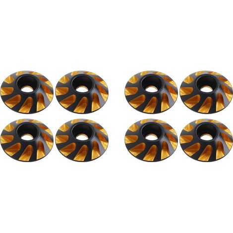8 PièCes MéTal Queue Aile M3 Vis à TêTe Plate Rondelles 15 mm pour 1/8 ÉChelle Hors Route Monstre Camion RC DéRive Voitures, Jaune (1/5)