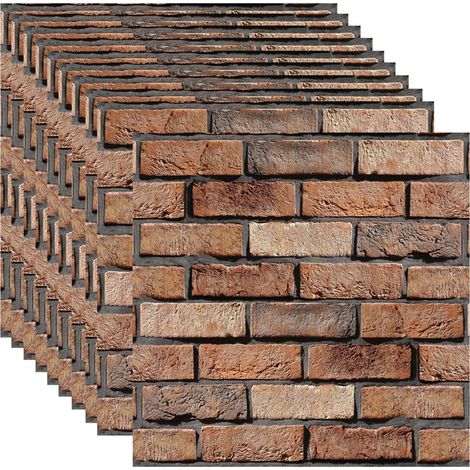 LZBARGON 10 Paneles de pared autoadhesivos, decoración de pared 3D de PVC con patrón de ladrillo – Para salas de estar, dormitorios y cocinas (1/5)
