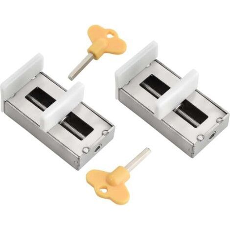 Punch-Free Security Sliding Lock Adjustable Window Stopper Door Lock (1/4)