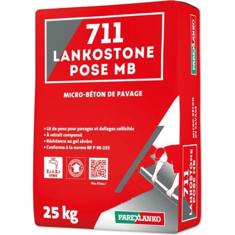 Micro béton de pavage PAREXLANKO 711 Lankostone Pose MB - 25kg