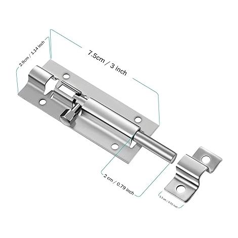 1 verrou de sécurité coulissant pour porte (1/5)
