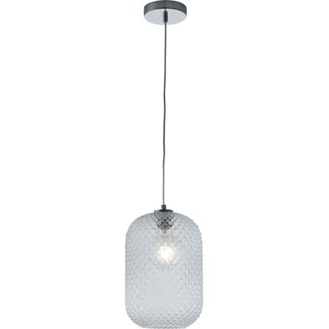 "Sospensione ASHFORD in vetro trasaprente 150x20 cm."