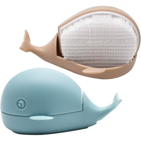 2 Pièces Petite Brosse à Linge en Forme de Baleine, Brosse Baleine Brosses de Lavage Chaussures Brosse à vêtements Brosse De Nettoyage Brosse Chaussures Main pour Le Nettoyage (1/5)
