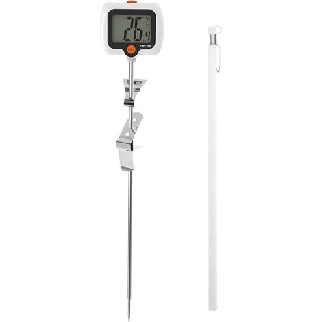Termometro digitale per alimenti - Tester di temperatura con sonda rotante, Clip per pentole, Strumento di misurazione da cucina, Monitoraggio accurato della temperatura culinaria Pasticceria, Birra, (1/5)