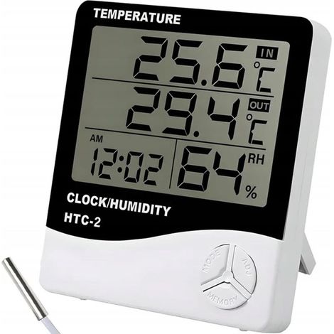 Termometro igrometro digitale, monitor, umidità, temperatura, interna ed esterna, in ufficio, in casa, temperatura umidità misuratore misuratore (1/5)