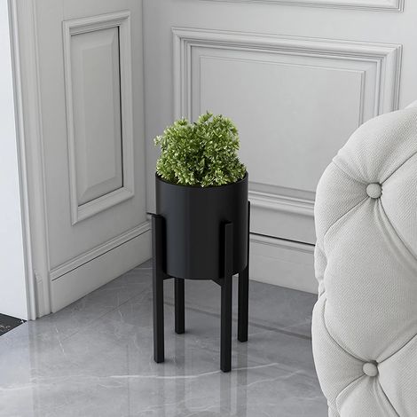 Black Metal Plant Stand Flower Pot Holder (1/5)