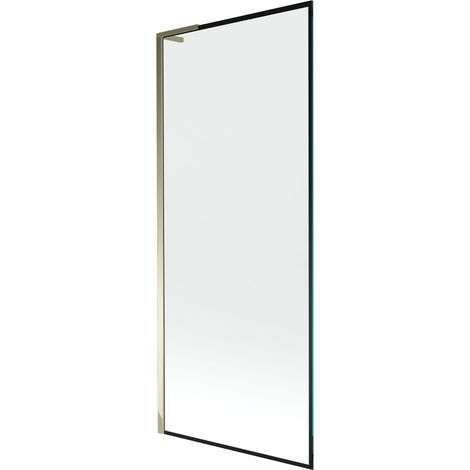 Mexen Next L paravento per doccia a un'anta 80 x 150 cm, cornice nera, oro - 895-080-000-03-70-50 (1/5)