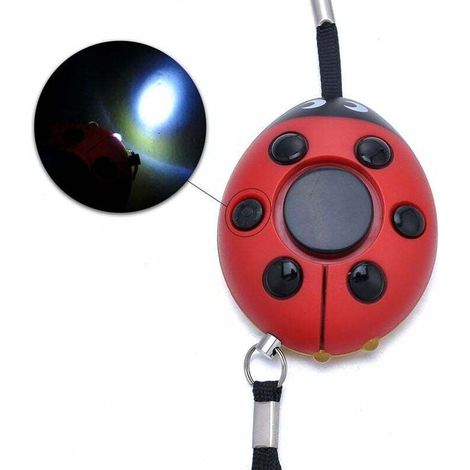 Alarme d’Urgence Personnelles 130 dB. avec Lampe Torche à LED. Porte-clés. Anti-agression. Violet. pour Étudiants/Femmes/Enfants/Personnes Âgées