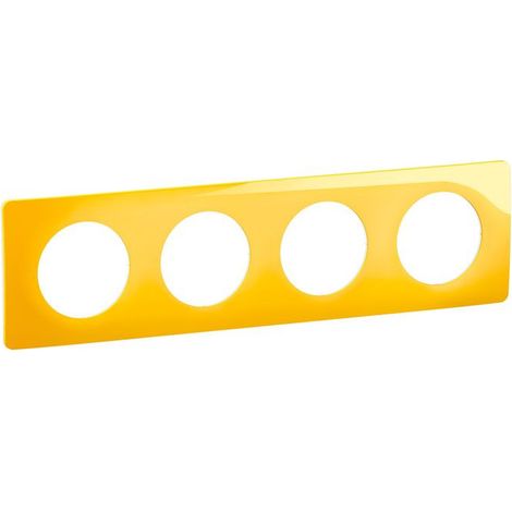 Plaque de finition 4 postes - Céliane 2024 - CP0404 - Legrand - Jaune safran