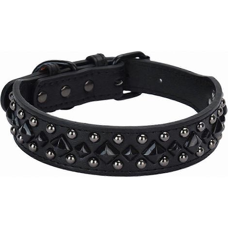 Collier pour chien en cuir ajustable, plusieurs tailles pour chiens de petite à grande taille, marron XL (1/5)
