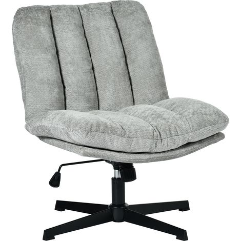 Fauteuil relax réglable et rotatif en tissu chenille gris clair, CONFOD