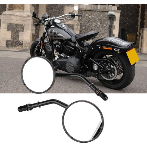 Zweiteilige runde Motorrad-Seitenspiegel, reflektierende Rückspiegel, verstellbare Rückspiegel zur individuellen Anpassung.