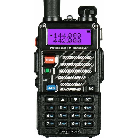 Talkie-Walkie Professionnel UV-5R Plus Bi-Bande VHF/UHF,128 Canaux Affichage LED Radio FM Alimentation pour Chantier Adventure Hotel (1/5)