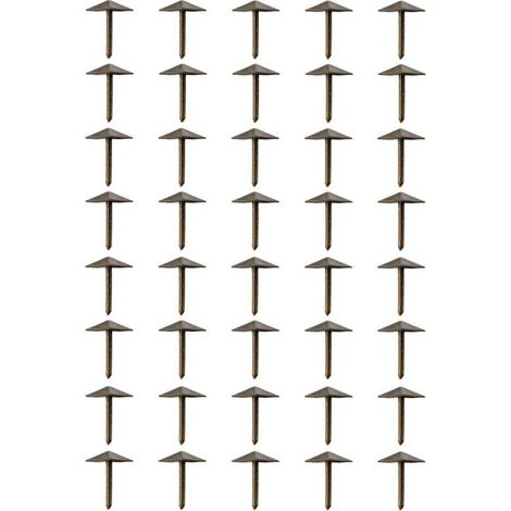 40 Clous décoratifs en Laiton Bronze Vieilli - 12x12mm - Accessoires de décoration. (1/5)