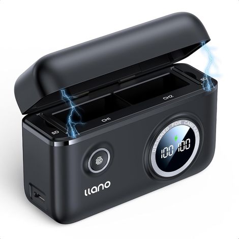 Chargeur de batterie double 18 W Fast 13, écran LED intelligent  Compatible avec la caméra d'action 13, avec coque magnétique (1/5)