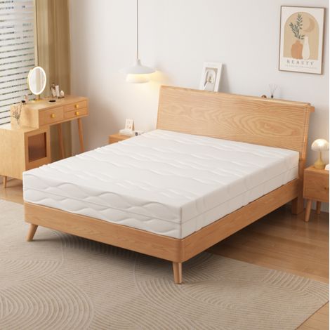 Matelas 140x200 cm à ressorts ensachés, blanc, ergonomique 7 zones, moderne chambre FloraGrace (1/5)