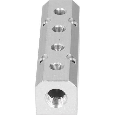 Bloc pneumatique distribueur d'air en aluminium SY40-02-4F 40x40mm entrée G1/2 sortie G1/4 4 voies 6 ports (1/5)