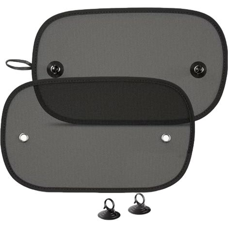 2 Pcs Pare Soleil Voiture,2026 Pare Soleil Fenêtre Voiture avec Ventouses Puissantes, Filet Protection Solaire Protection UV/Chaleur, Universelle Lunette Arrière Vitres Latérales Compatibles (1/5)