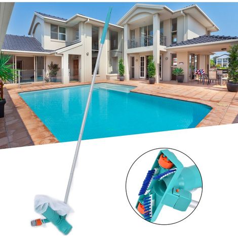 Aspirateur pour Piscine Portable Kit de Nettoyage avec Sac Collecteur ABS 216cm pour Spa, Bassin, Fontaine et Piscine Gonflable (1/5)