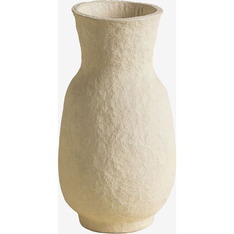 SKLUM Dekorativer Vase aus Pappmaché Reynolds Creme-Beige (1/5)