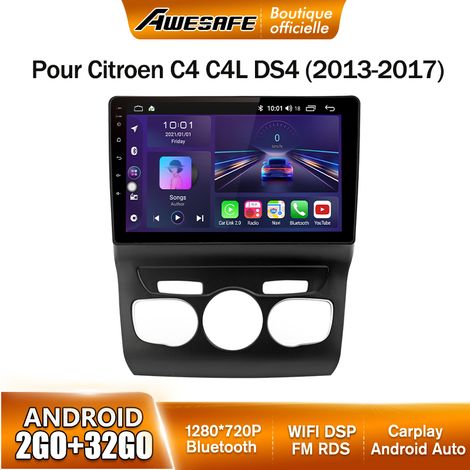 AWESAFE Autoradio Android 13 pour Citroen C4 C4L DS4 (2013-2017) avec 2Go+32Go 10''écran Tactile Carplay Android Auto GPS WiFi GPS (1/5)